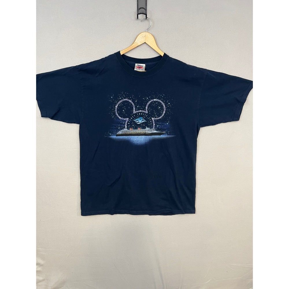 Vintage Official Disney Cruise Line T-Shirt Navy Blue Extra Large Vacaction Ship